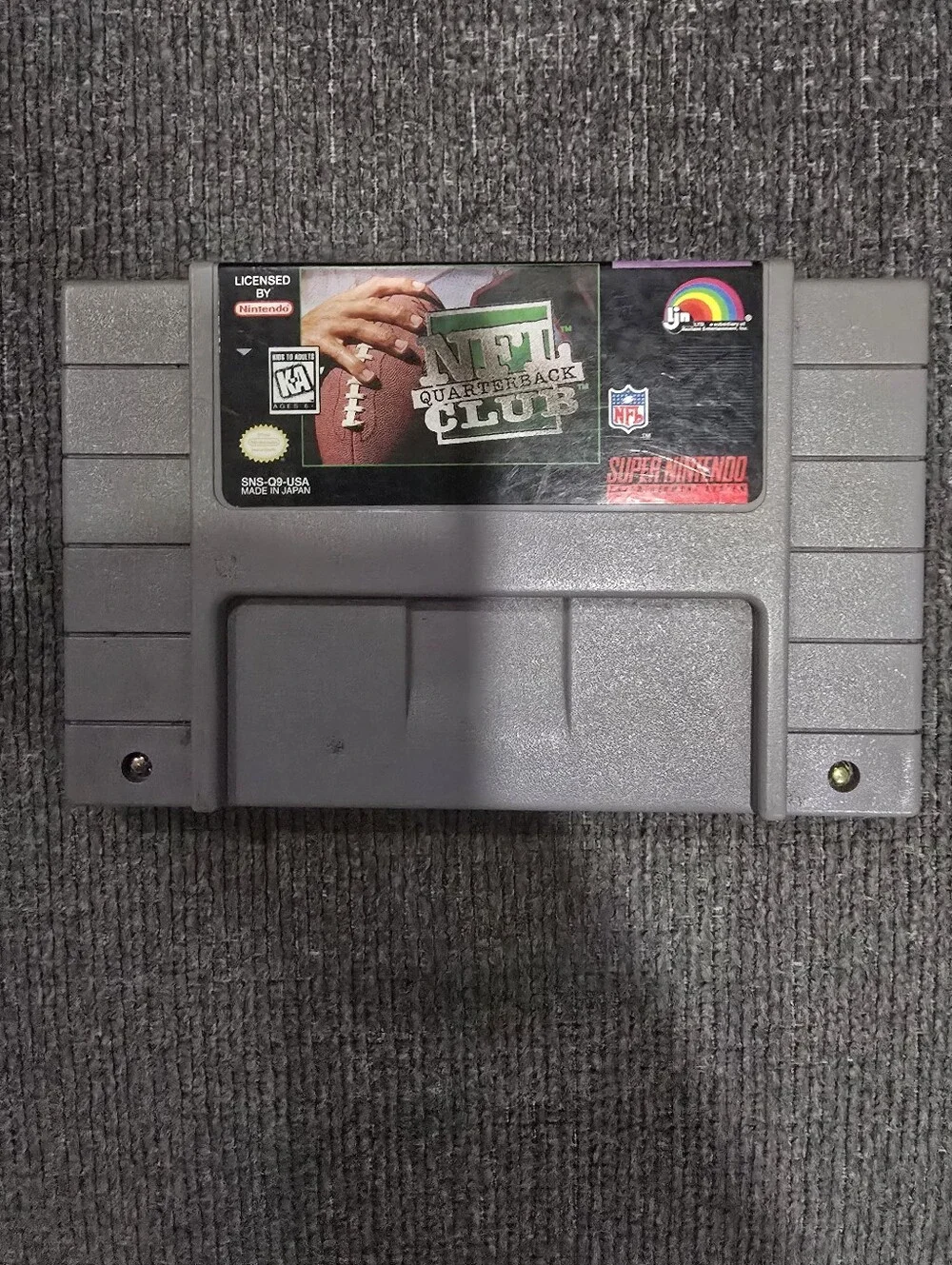 Nintendo NFL Quarterback Club SNES Cartridge - Gray